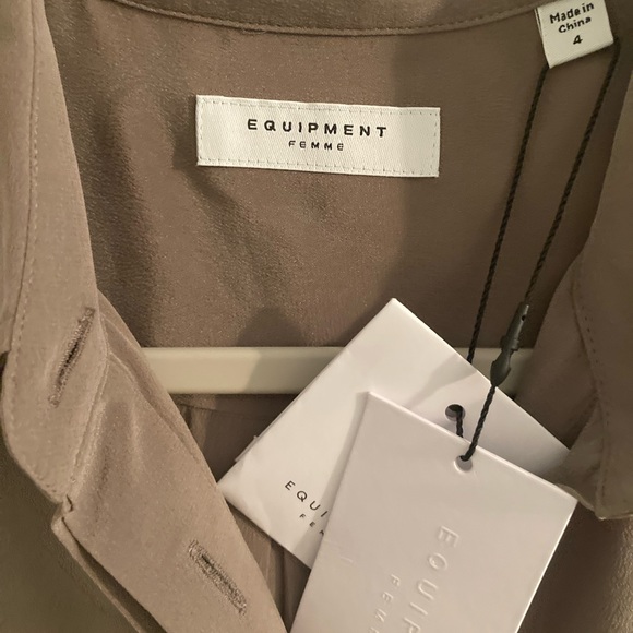 Equipment Quentell Silk Dress crepe de chine Draped Silk Wrap Shirt Dress Size 4 - Picture 7 of 8